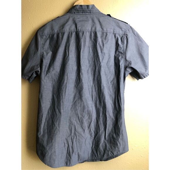 Ecko Unltd Button Shirt Short Sleeve Gray Size M - Picture 4 of 7